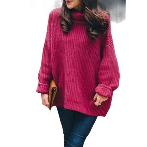 Free People Swim Too Deep XS Dk Pink Oversized